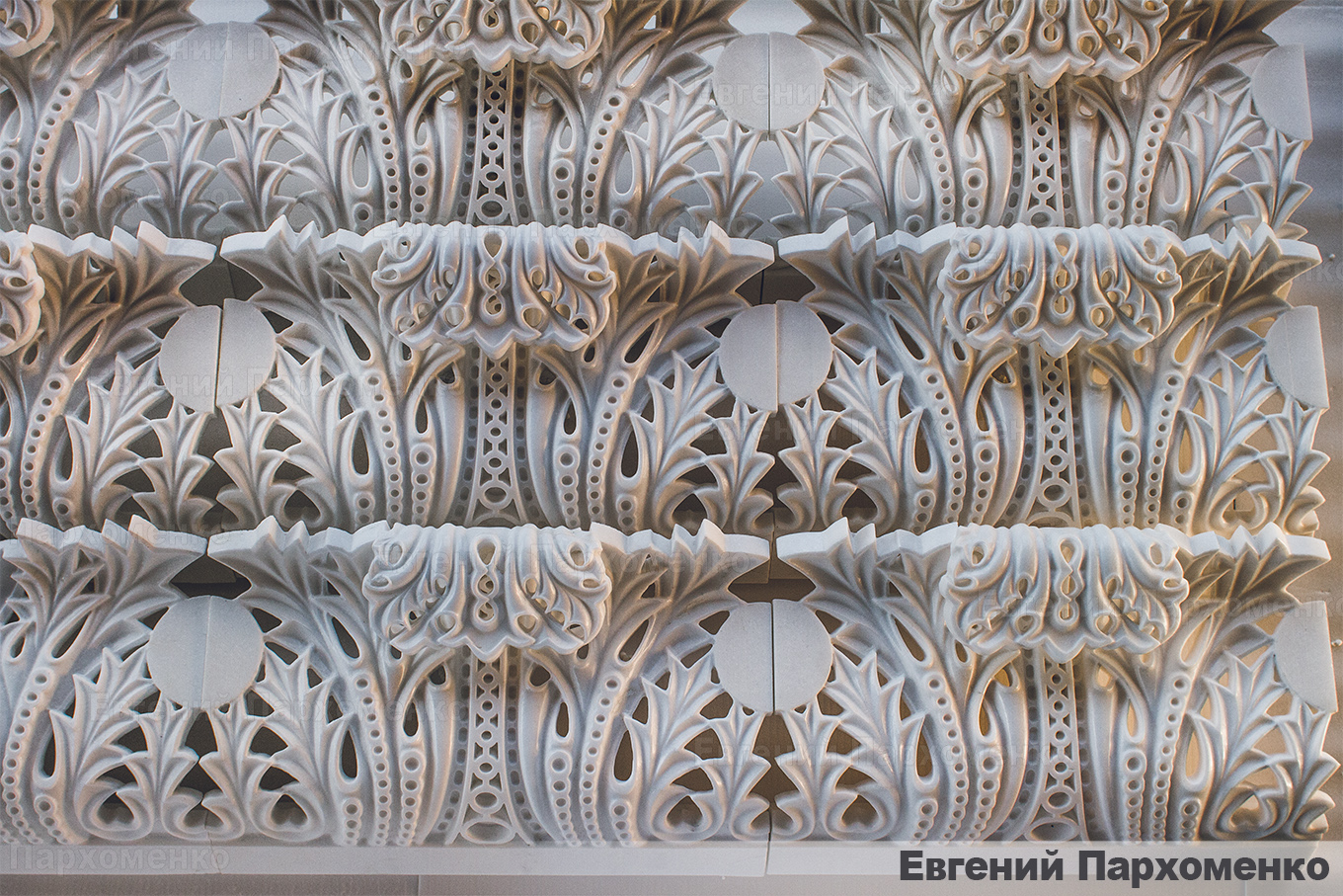 Резные византийские листья для иконостаса из мрамора