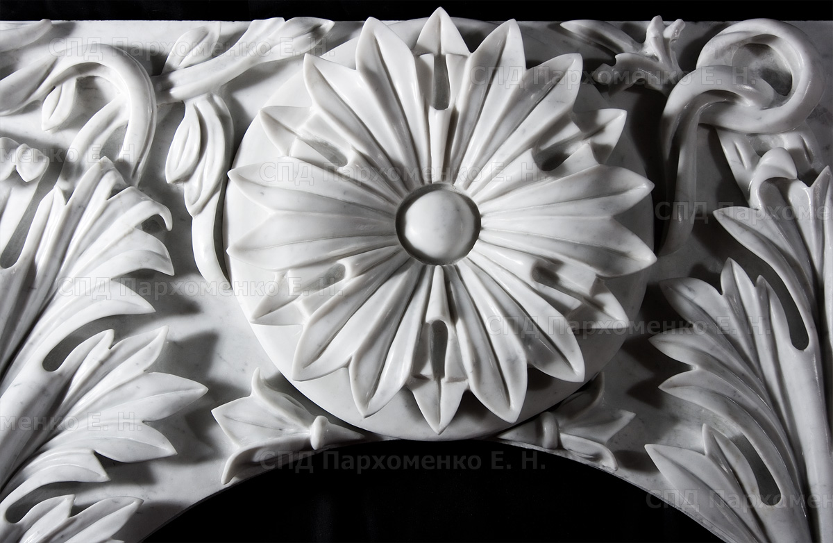 Орнамент розетки из мрамора