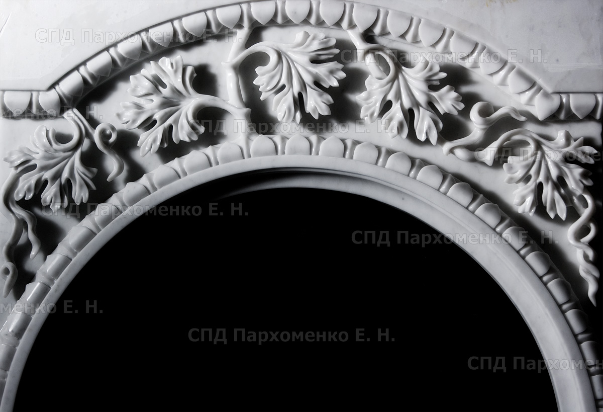 Церковная резьба по белому мрамору