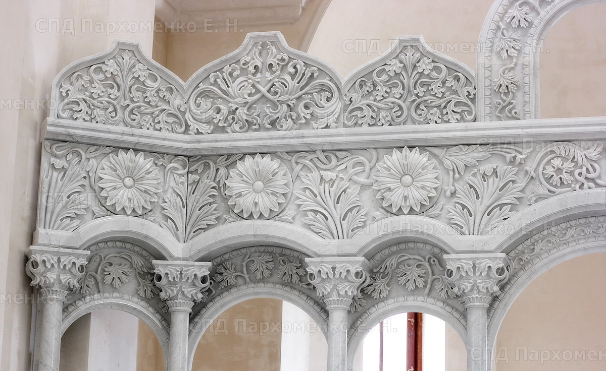 Резьба по мрамору для иконостаса