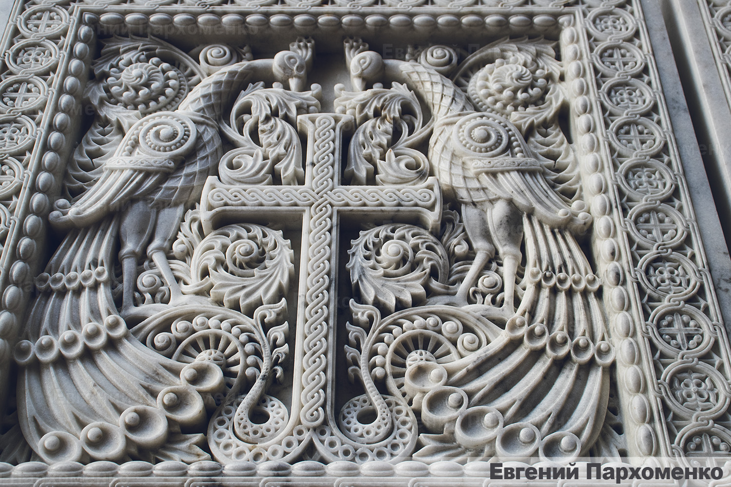 Павлины византийские для резного престола из мрамора