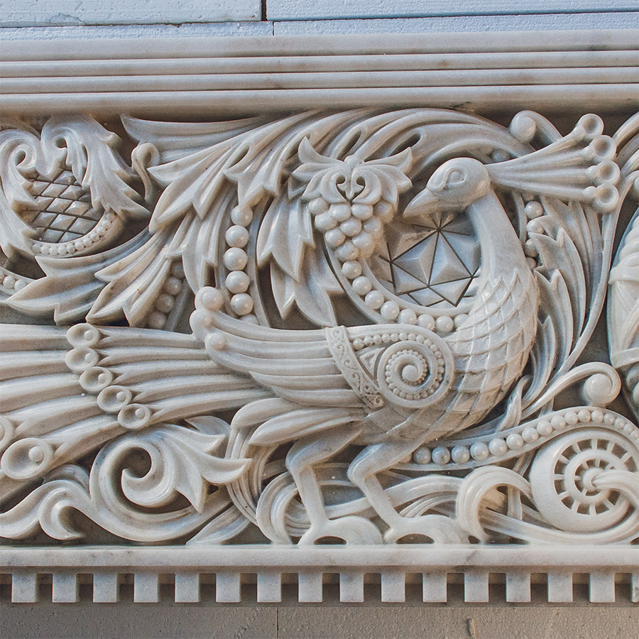 Византийский орнамент с павлинами